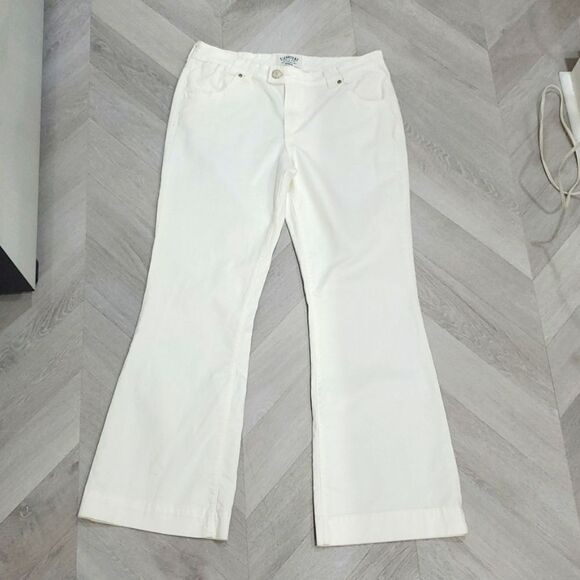Levi Strauss signature White Misses low rise slim fit Flare , cut jeans, sz 14 - Picture 1 of 7